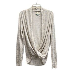 Anthropologie Saturday Sunday drape front top Small Oversized long sleeve